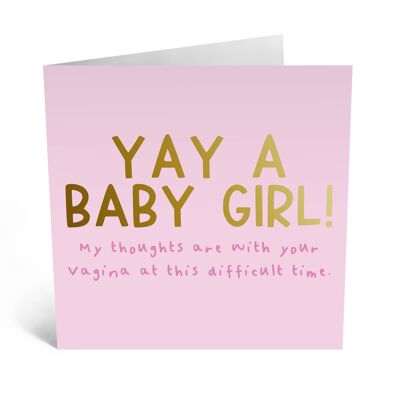 Yay a Baby Girl  Card