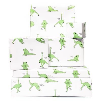 Carta da regalo Yoga Frogs - 1 foglio