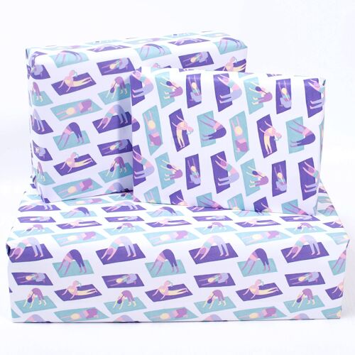 Yoga Poses Wrapping Paper - 1 Sheet
