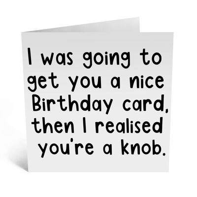 You're Knob Card