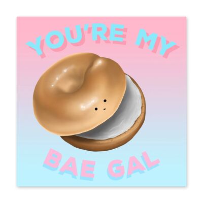Tarjeta de amor divertida Eres mi Bae Gal - 1