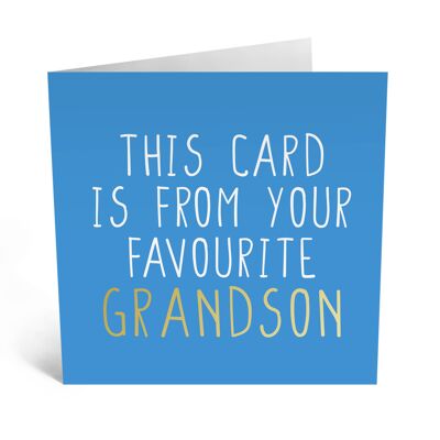 Your Favourite Grandson Card