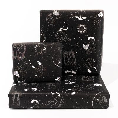 Zodiac Constellations Wrapping Paper - 1 Sheet