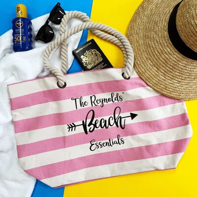 Personalised Beach bag - Pink