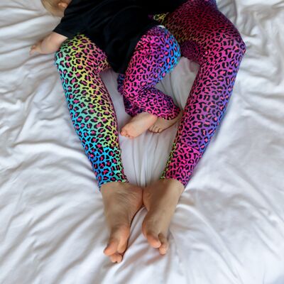 Adult Neon Leopard print Leggings
