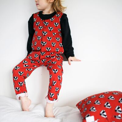 Badger print Dungarees