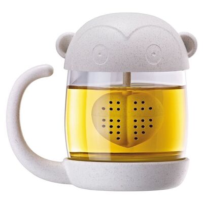 Tazza da tè con la scimmia | infusore per il tè integrato