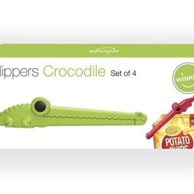 Bag clips crocodile set of 4
