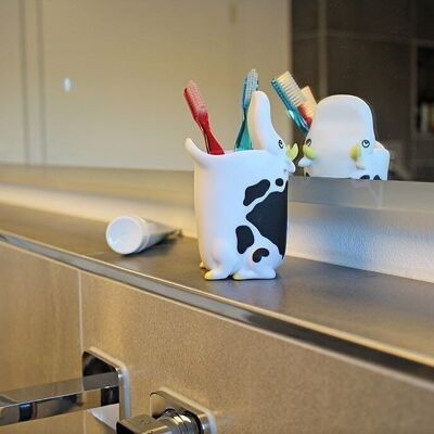 Toothbrush cup cow | With hole for drainage
