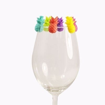Marqueur de verre ananas | multicolore