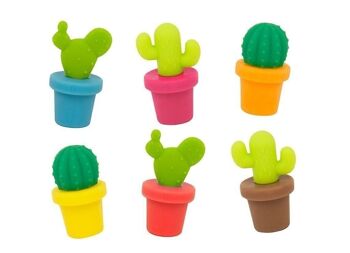 Marqueur de verre cactus | 6 pièces dans un ensemble 3