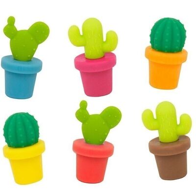 Cactus glass markers | 6 pieces in a set