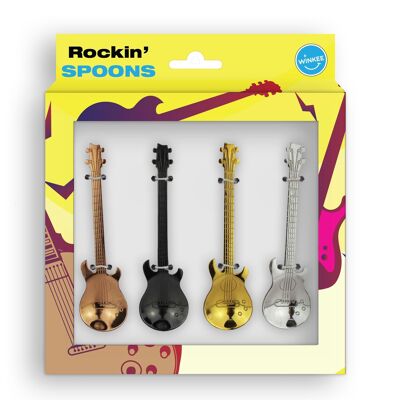 Guitar teaspoons set of 4