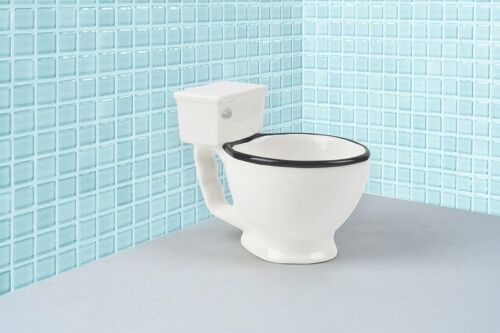 Toiletten Becher aus Keramik