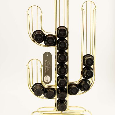 Distributeur de capsules de café Cactus or