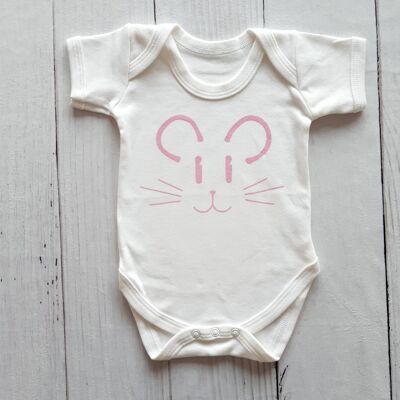 Mouse Baby Vest Pink