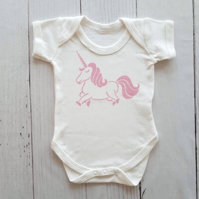 Unicorn Baby Vest Pink