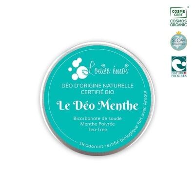 Mint solid deodorant 50 ml certified organic