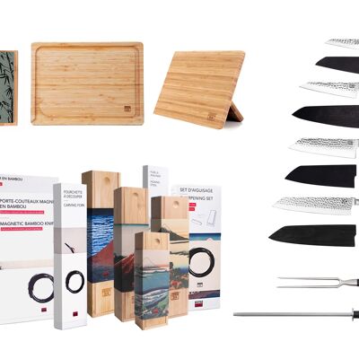 Bunka Deluxe Complete Knife Set - 9 pieces
