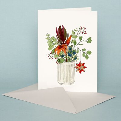 Greeting Card Large Bouquet Winter