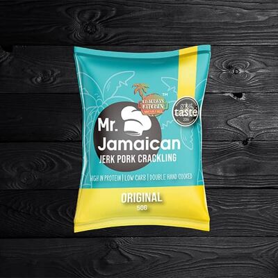Mr Original Jamaican Jerk Pork Crackling - Packung mit 10 Stück
