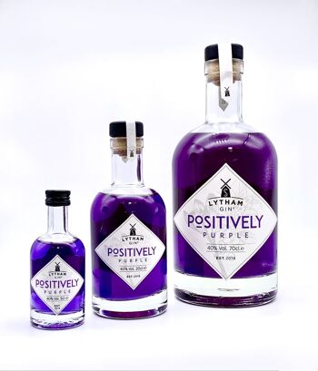 Positively Purple - Dry Gin Contemporain à Couleurs Changeantes - 40% ABV - 5cl 1