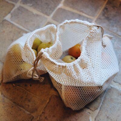 Bolsa de rejilla para frutas y verduras
