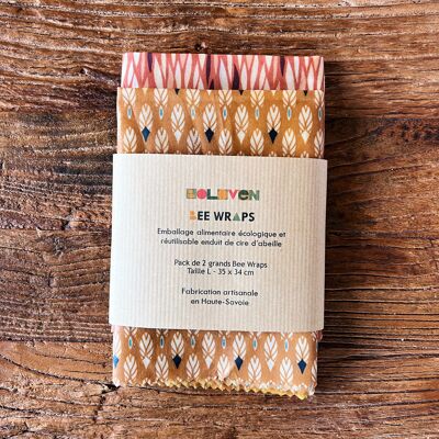 Pack 2 Bee Wraps taille L