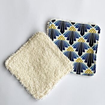 Make-up remover cottons | 7 reusable wipes - Graphic blue 2