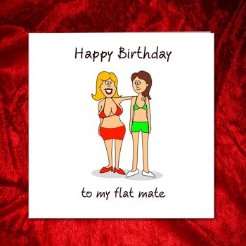 Carte d'anniversaire de meilleur ami - Femme - Flat Mate 4
