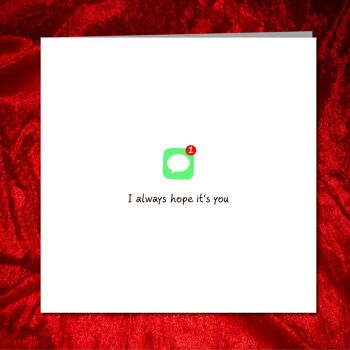 Carte d'anniversaire / Saint Valentin - Message texte Love You 4