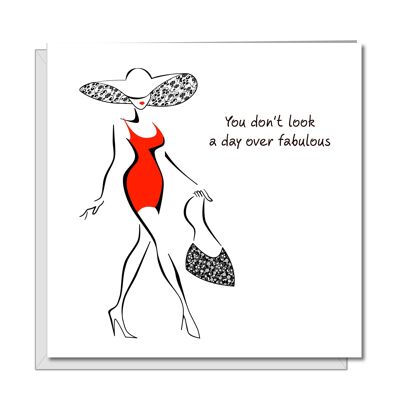 Birthday Card - 30 40 50 60 Female - Day Over Fabulous
