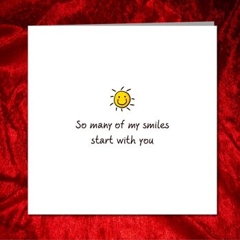 Anniversaire, anniversaire, carte d'ami - Les sourires commencent avec vous 4