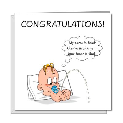 Congratulazioni New Baby card - Genitori in carica