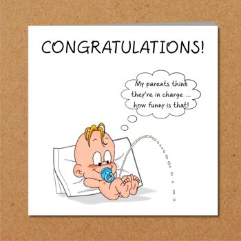 Carte de félicitations pour un nouveau bébé - Parents responsables 3