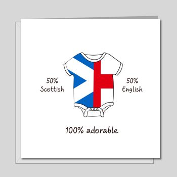 Félicitations nouveau bébé carte - bébé anglais écossais 2