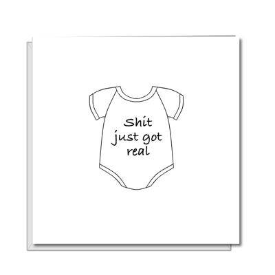 Congratulations New Baby card - Shit Just Got Real