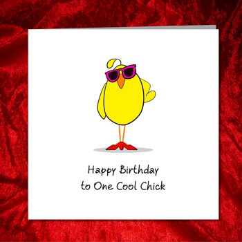 Carte d'anniversaire Cool Chick - Femme - One Cool Chick 4