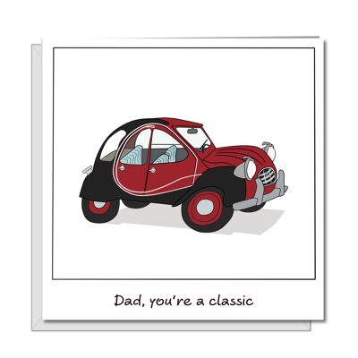 Papa tu es un anniversaire classique / carte de fête des pères - Vintage