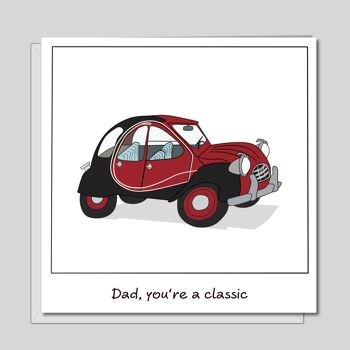 Papa tu es un anniversaire classique / carte de fête des pères - Vintage 2