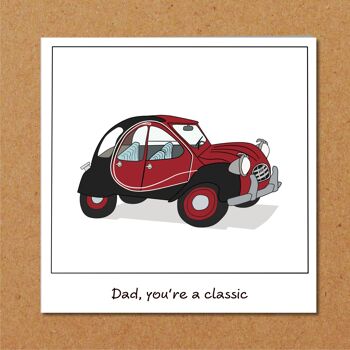 Papa tu es un anniversaire classique / carte de fête des pères - Vintage 3