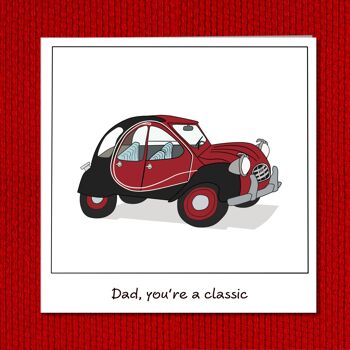 Papa tu es un anniversaire classique / carte de fête des pères - Vintage 4