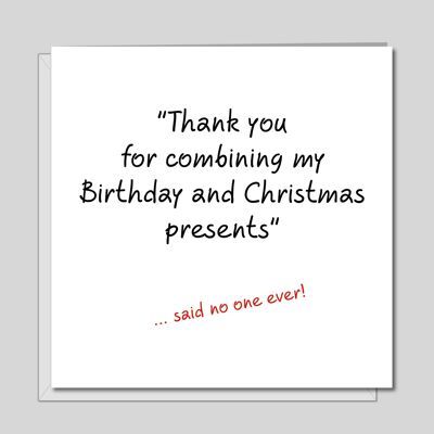Dezember-Geburtstagskarte – Kombinieren Sie Weihnachten und Geburtstag