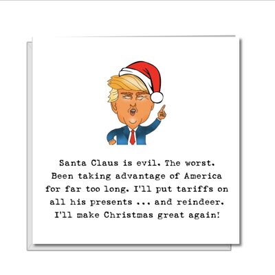 Tarjeta de Navidad de Donald Trump - Santa es malvado