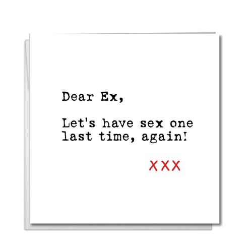 Ex-Boyfriend or Ex-Girlfriend Card -  Sex One More Time