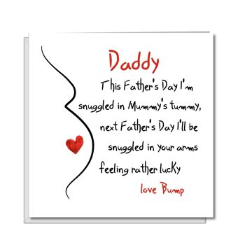 Carte de fête des pères pour nouveau papa - Blotti dans vos bras 1