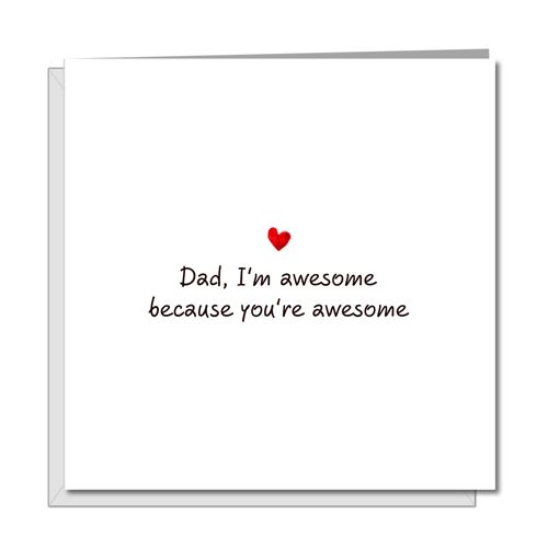 Fathers Day Card - You're Awesome - Best Dad