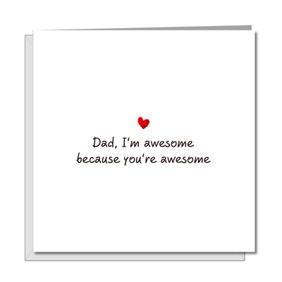 Fathers Day Card - You're Awesome - Best Dad