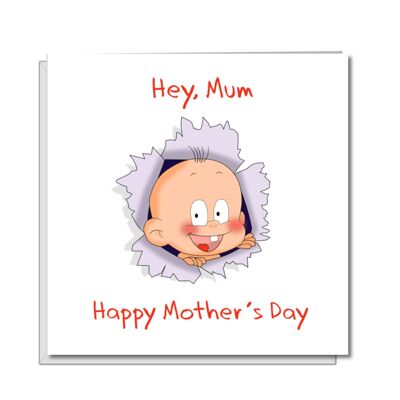 Primera tarjeta del Día de la Madre para la nueva mamá de Baby