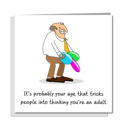 Divertida tarjeta de cumpleaños 30 40 50 - probablemente tu edad